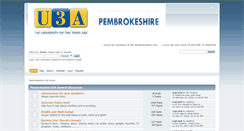 Desktop Screenshot of forum.pembrokeshireu3a.org.uk