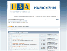 Tablet Screenshot of forum.pembrokeshireu3a.org.uk